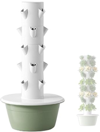 Système de Culture hydroponique à 5/7/9 Niveaux pour Le Jardinage intérieur, 20/28/36 Plantes de Plus Grande capacité, Tour hydroponique Naturelle équilibrée, kit de Culture hydroponique,5-Tier