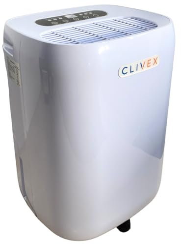 Deshumidificador Clivex HomeDry 20L. Para espacios de hasta 40m². Deposito de 2,9Litros pero tambien dispone de desagüe directo