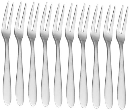 Didiseaon Lot De 12 Fourchettes à Salade Petites Fourchettes à Dégustation En Acier Inoxydable 304 Portables Pour Fruits Desserts Apéritifs Fête Et Voyage