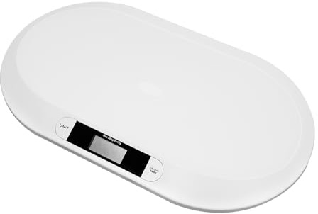 55cmx32cmx2.7cm Electronic Digital Scale Pet Weight Scales LCD Display with Strain Gauge Tare Function White Weight Capacity 20kg for weighing rabbits cats dogs and other items under 20KG