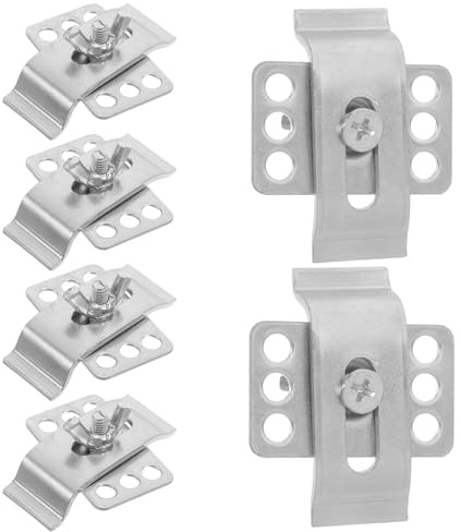 LALAFINA Kit Fixation Évier sous Plan Lot de 6 en Métal, Clips Solides pour Supports de Lavabo Encastré, Installation Pratique la Cuisine et Salle de Bain