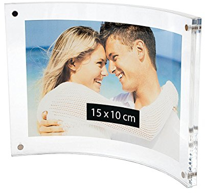 WEDO Cristallic 601516 Landscape Photo Frame Curved Clear Acrylic with Magnetic Fastening