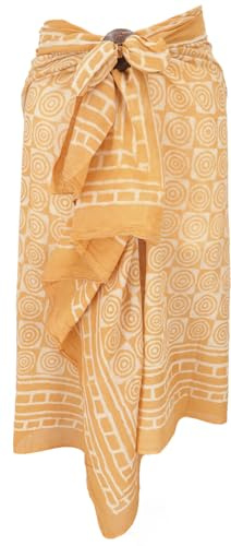 GURU-SHOP, Bufanda Fina, Sarong, Colgante de Pared, Falda Envolvente, Vestido Sarong, Combinación de Colores 2, Algodón, Tamaño:One Size, 160x100 cm, Paños Estampados