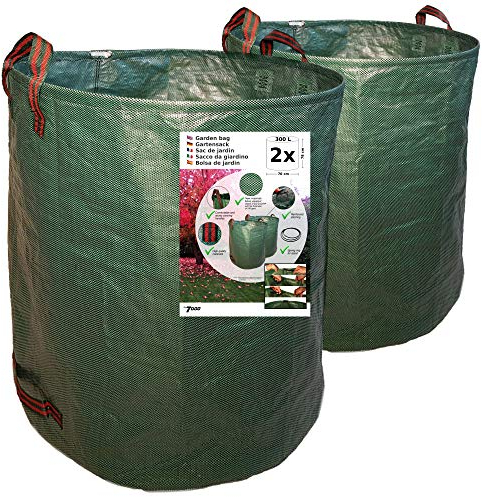 7doo Lot 2X 300 Lt Sac Dechets Verts 2eme Generation Sac De Jardin Dechet Big Bag Jardin Poubelle De Jardin Sac Gravat Sac Jardinage Dechets Sac Vegetaux Feuilles Mortes Herbe Polypropylène Tissu PP