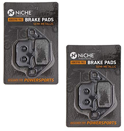 NICHE Brake Pad Set for Kawasaki Vulcan 1500 750 500 800 43082-1029 43082-1194 Front Rear Semi-Metallic (Pack of 2)