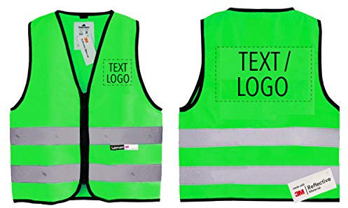 Salzmann Warnweste für Kinder mit Logoaufdruck | Bedruckte Leuchtweste in Kindergröße 86-176 | Hergestellt mit 3M Reflektierendem Material
