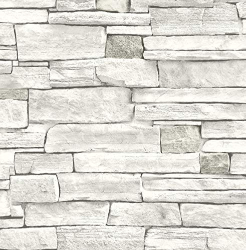 NextWall Faux Stacked Stone Peel and Stick Wallpaper