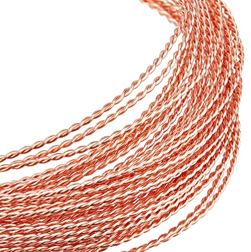 BENECREAT 20 Gauge 7M/23Ft Twist Jewelry Wire, Copper Craft and Beading Wire for Jewelry Making Supplies and Crafting