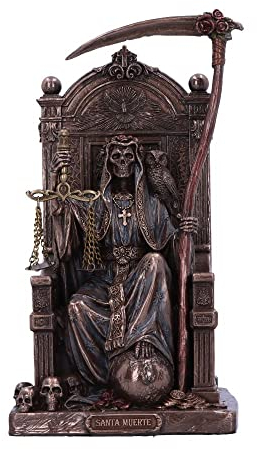 Nemesis Now Santa Muerte Thronfigur, Bronze, 22 cm