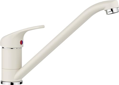 BLANCO DARAS | Küchenarmatur in softweiß | Hochdruck | Rückflussverhinderer | Keramik Kartusche | Gesicherte Wasserqualität & wassersparend