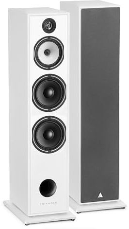 Triangle - Altoparlante Colonna Hi-Fi BOREA BR10 - Potenza Massima 200W - Sensibilità 92 dB/W/m – Speaker da 21 cm – Musica e Home Cinema Versatili - 245 x 1110 x 380 mm - Bianco (Coppia)