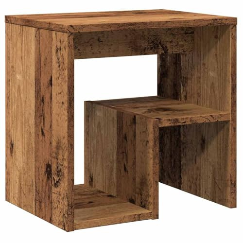 vidaXL Table de Chevet Vieux Bois 40x30x40 cm Bois d'ingénierie, Table d'appoint, Armoire de lit, Table d'appoint pour Chambre, Table de Nuit