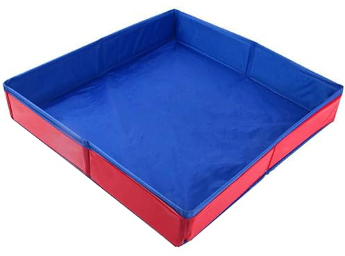Tavolo da sabbia 19, 69x19, 69x3, 15, Scatola di sabbia pieghevole in PVC Scatola da esterno sicura Giocattoli Vassoio divertente Giocattoli sensoriali Educativi per bambini