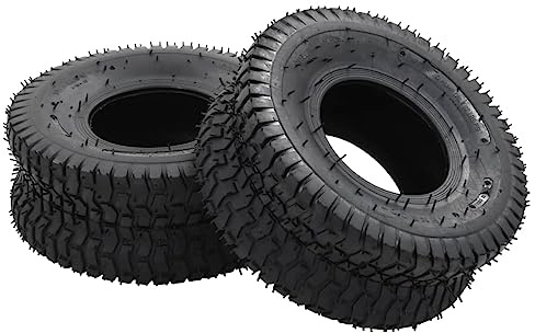 vidaXL 2X Schubkarrenreifen Pannensicher Schubkarrenrad Ersatzrad Ersatzreifen Gartenkarre Schubkarre Reifen Rad 15x6.00-6 4PR Gummi