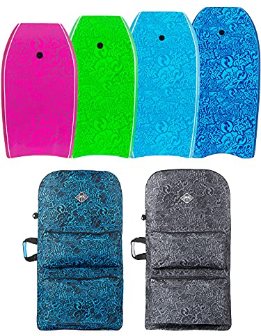 Two Bare Feet Classic Pattern Double Bodyboard and Boardbag Package - 33 37 41 42 44 Bodyboards for Adults & Kids …