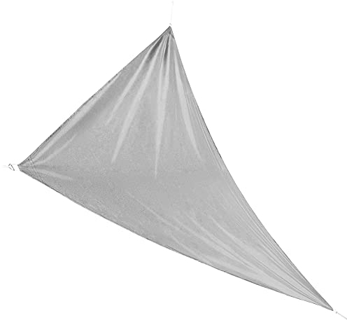 com-four® Sonnensegel Dreieck - Segeltuch mit UV-Schutz - Sonnenschutz für Balkon, Terrasse, Garten und Camping - Sonnendach, Sichtschutz 3x3x3m (hellgrau)