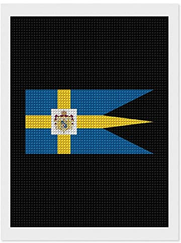 Kit per pittura con diamanti con bandiera svedese reale, per decorare la casa, le pareti, regali, 30,5 x 40,6 cm