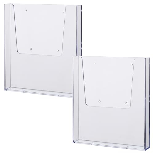 helit H2350202-2 - Portadepliant da parete the help wall DIN A4, 2 pezzi, trasparente