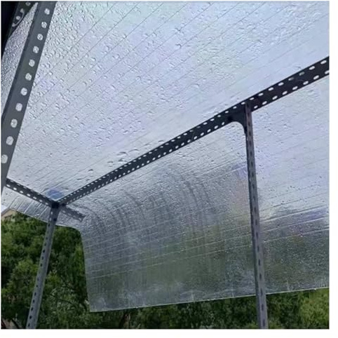 GOCHUSX 0.8mm Polycarbonate Sheets, Roofing Transparent Insulation Daylighting Panels, Cuttable Replacement Shed Cover, Transparent Film for Greenhouses Carport (Color : Clear-0.8mm, Size : 1.2x1m)