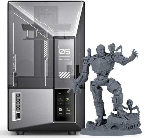 ELEGOO Mars 5 Ultra Imprimante 3D Résine 9K MSLA, Nivellement Automatique, Impression 3D Rapide à 150mm/h, Caméra AI, Impression en Cluster WiFi, Grande Taille d'impression 153,36 * 77,76 * 165mm³