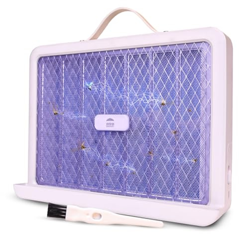 WBM Smart Electric Bug Zapper, High-Voltage LED UV Light Trap for Mosquitoes, Portable & Wall-Mountable with Safety Mesh Protection, Indoor and Outdoor Use
