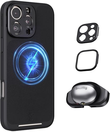 SMALLRIG FilMov Lightweight Photography Case Kit for iPhone 16 Pro Max, Phone Video Case with Capture Grip/T-mount Lens Backplate, Support for MagSafe, Compatible with Phone Lenses and Filters - 4987