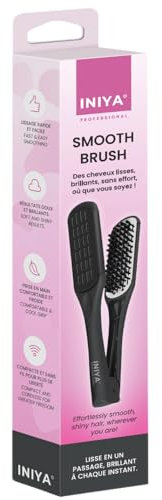 Spazzola lisciante per capelli - Spazzola lisciante per capelli | Iniya Smooth Brush | Spazzola double face | Riduce le frizioni e dona lucentezza | Marca francese