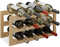 Relaxdays Weinregal, für Weinflaschen, Flaschenregal, 12 Flaschen, HxBxT: 28 x 56 x 24 cm, aus Bambus, Weinhalter, natur
