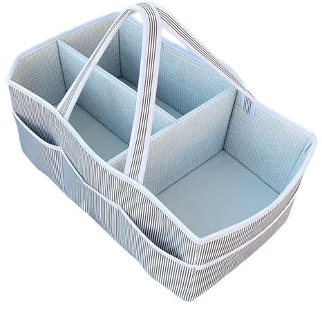 Paniers De Rangement pour Couches – Bac Organisateur De Couches | Bac De Rangement Portable Multifonctionnel pour Pépinière, pour Lingettes, Lotion, Bouteille d'eau, Voiture, Voyage, Sortie, S