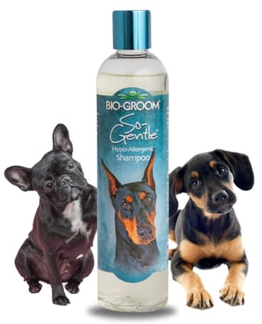 Bio-groom - So-Gentle Hyoallergen Shampoo - Mildes Hundeshampoo - Geeignet für Hunde mit Allergien oder empfindlicher Haut - Rückstandsfreies Ausspülen - pH-ausgeglichen und Tränenfrei - 355 ml