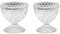 Chic Antigue 2tlg Set Eierbecher mit Perlenkante aus Glas, Höhe ca. 5,5 cm, Durchmesser ca. 5,5 cm
