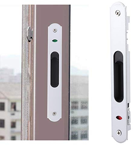 Serrure de Porte Coulissante - Raccords de Matériel de Verrouillage Simple de Fenêtre de Porte Coulissante en Verre Moderne pour La Sécurité à La Maison