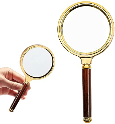 VIKSAUN 10-fache Lupe, HD-Zoom, bruchsichere Lupe, leicht und tragbar für Bücher, Zeitungen, Schmuck, Hobbys und Handwerk