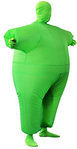 Disfraz Inflable de Cuerpo Completo, Disfraces de Halloween de Cuerpo Completo para Hombres/mujeres, Disfraces Inflables, Disfraz Inflable de Tamaño Adulto para Fiesta de Halloween de Cuerpo(verde)
