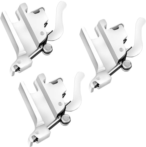HINZIC 3Pcs High Shank Foot Adapter Presser Holder, Snap On Shank Low Sewing Machines for Brother Juki Babylock Necchi Pfaff Simplicity Viking Sewing Machines #5011-2