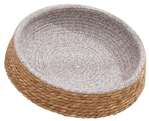 FOMIYES Rattan Pet Nest for Dog and Cat Woven Sleeping House Aesthetic Dog Bed Comfortable Pet Supply