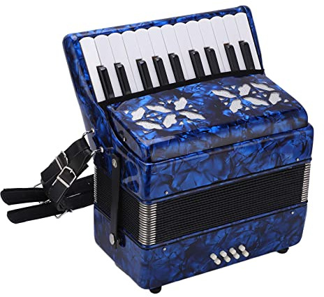 BROLEO Accordion, Durable 22 Key Accordions for Beginners (Dark Blue)