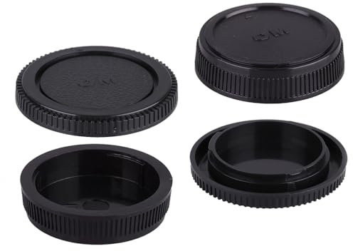 OM - Copriobiettivo e copriobiettivo posteriore compatibile con fotocamere e obiettivi Olympus OM, per fotocamere OM-1, OM-2, OM-3 (confezione da 2)