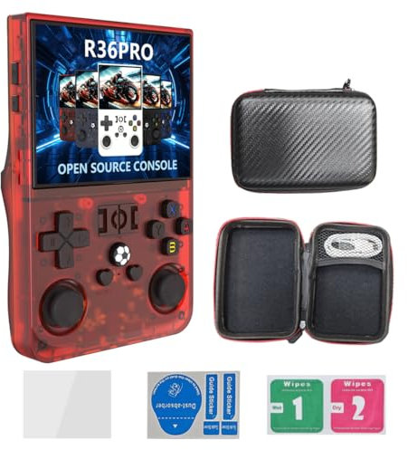 R36S 𝐔𝐩𝐠𝐫𝐚𝐝𝐞 𝐍𝐞𝐰 - R36S PRO Handheld Video Game Console 64G TF Card Pre-installed 18000+Game, 3.5-inch IPS Screen 640*480 Linux System Portable Retro Player