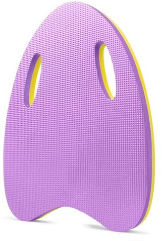 Tavoletta da Nuoto - Ausilio Galleggiante in Schiuma EVA, Tavola da Nuoto Leggera con Fori per le Mani, Ideale per Principianti e Allenamento al Nuoto, Viola, a Forma di A