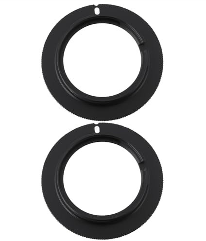 VGOL 2 Stück M42 Objektivadapter M42-AF Kompatibel mit Sony Alpha A Mount Schwarz