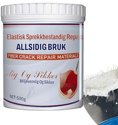 Relleno de pared impermeable: pasta antigrietas de 500 g, compuesto reparador de hormigón multiusos, solución duradera para alisar superficies | Masilla de pared para cocina, baño, sala de estar, pasa