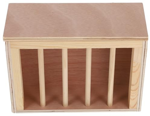 GRIRIW Comedero de Heno para Conejos de Madera Soporte para Heno Comedero para Jaula para Animales Pequeños