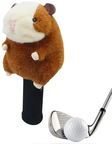 Copri testa da golf | Cuscino imbottito con motivo animale in peluche, custodie per driver da golf numerate 3 e 5, idea regalo per uomini e donne, tee e marcatori di palline sport