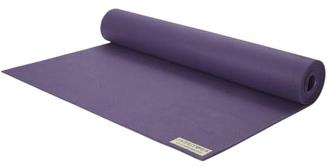 JadeYoga Harmony Yoga Mat - Durable & Thick Gym Fitness Mat, Non-Slip Natural Rubber Yoga Mat - Home Exercise & Stretching Mat, Workout Mat- Yoga, Pilates & Meditation for Women & Men (Purple, 74'')