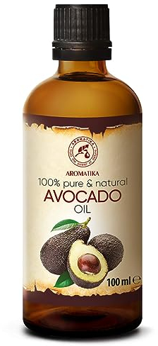 Avocado Oil 100ml for Skin - Nails - Lips - Hair - Face - Body - 100% Pure - Cold Pressed - Best Natural Moisturizer - uses as Pure Agent - Great for Spa - Aromatherapy - Bath - Massage