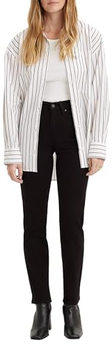 Levi's 724 High Rise Straight, Vaqueros Mujer, Night Is Black, 29W / 28L