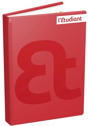 L'studiant Manifest Skolkalender augusti 2023 – augusti 2024, dagsplanerare, format 15 x 20 cm, PVC-omslag, vadderad, glänsande, färg röd