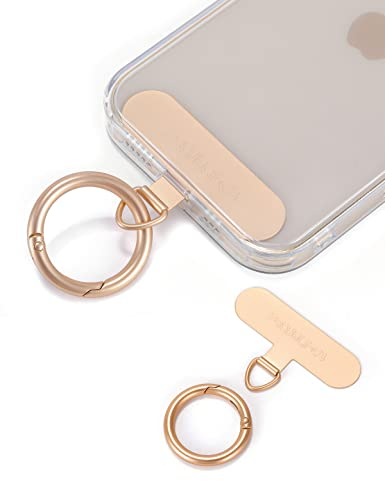 project-cb Handy Handykette Pads 1,Federring Verschluss 1,Metall Pads,Universeller Handytrageband Pads ohne Klebstoff,Langlebige stabil Pads,Handy lanyard pads(Gold)
