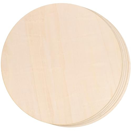Kichvoe 5 Piezas Rodajas De Madera Redondas Sin Terminar 13.77In Tablero De Madera Para Manualidades Diy Decoraciones Colgantes De Puertas Para Hogar Fiesta